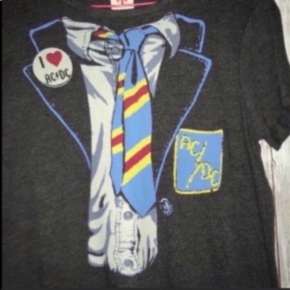 JunkFood AC/DC Tie Shirt Dress - Picture 3 of 6